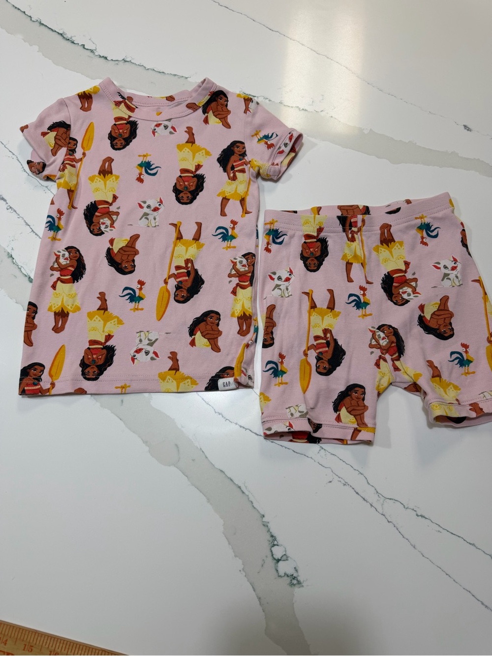 GAP Disney Moana Pink Girls' Character Print Pajama Top